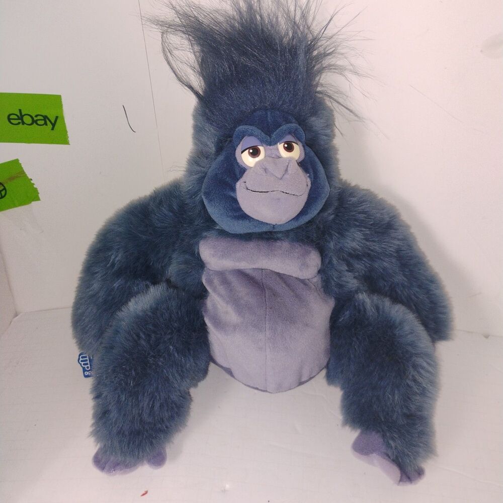 Vintage Applause Disney Tarzan Terk Huggable Plush 12" Blue  Gorilla
